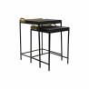 Side table DKD Home Decor Black Golden Steel Aluminium (43 x 42 x 58.5 cm)