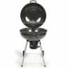 Coal Barbecue with Cover and Wheels Livoo DOC270 Black Metal Circular