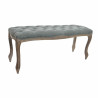 Bench DKD Home Decor   Grey Natural Wood Polyester Dark grey (112 x 36 x 48 cm)