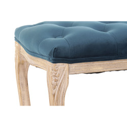 Bench DKD Home Decor Polyester Velvet Rubber wood Green (110 x 37 x 49 cm)