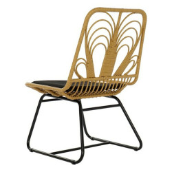 Garden chair DKD Home Decor MB-178991 Black Multicolour Natural Metal synthetic rattan 58 x 65 x 89 cm