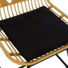 Garden chair DKD Home Decor MB-178991 Black Multicolour Natural Metal synthetic rattan 58 x 65 x 89 cm