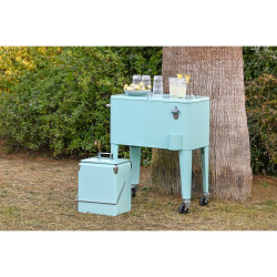 Portable Fridge Home ESPRIT Green Steel polypropylene 56 L 74 x 43 x 80 cm