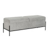 Bench DKD Home Decor Black Grey Metal 123 x 40 x 43 cm