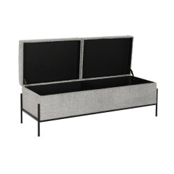 Bench DKD Home Decor Black Grey Metal 123 x 40 x 43 cm