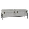 Bench DKD Home Decor Black Grey Metal 123 x 40 x 43 cm