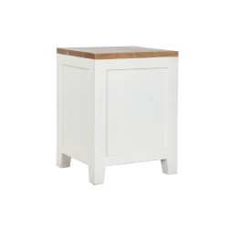 Nightstand DKD Home Decor White Brown Acacia Mango wood 45 x 40 x 60 cm