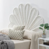 Headboard 160 x 3 x 87 cm White Rattan