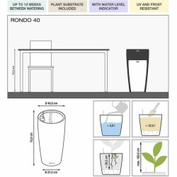 Self-watering flowerpot Lechuza Brown Ø 40 x 75 cm Plastic