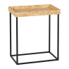 Set of 3 tables Black Natural Iron MDF Wood 57,5 x 37,5 x 67,5 cm (3 Units)