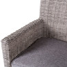 Garden chair Patsy Grey Wood Rattan 58 x 63 x 86 cm