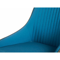 Armchair Stripes Blue Black Grey Steel 51 x 92 x 65 cm (2 Units)