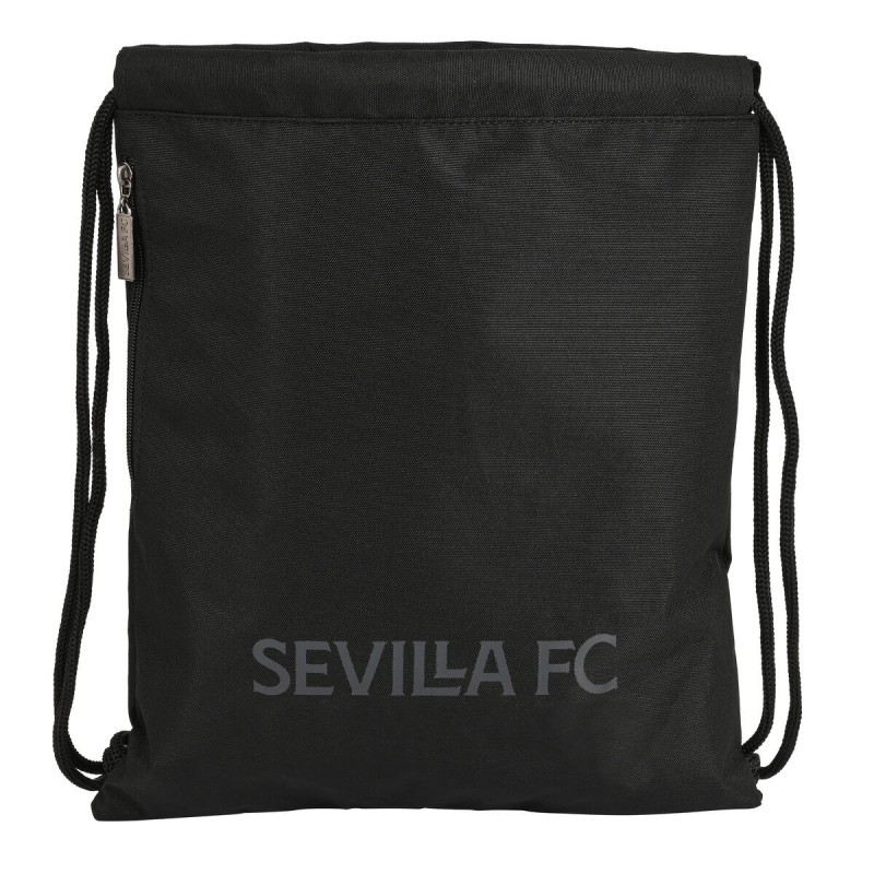 Backpack with Strings Sevilla Fútbol Club Teen 35 x 40 x 1 cm Black