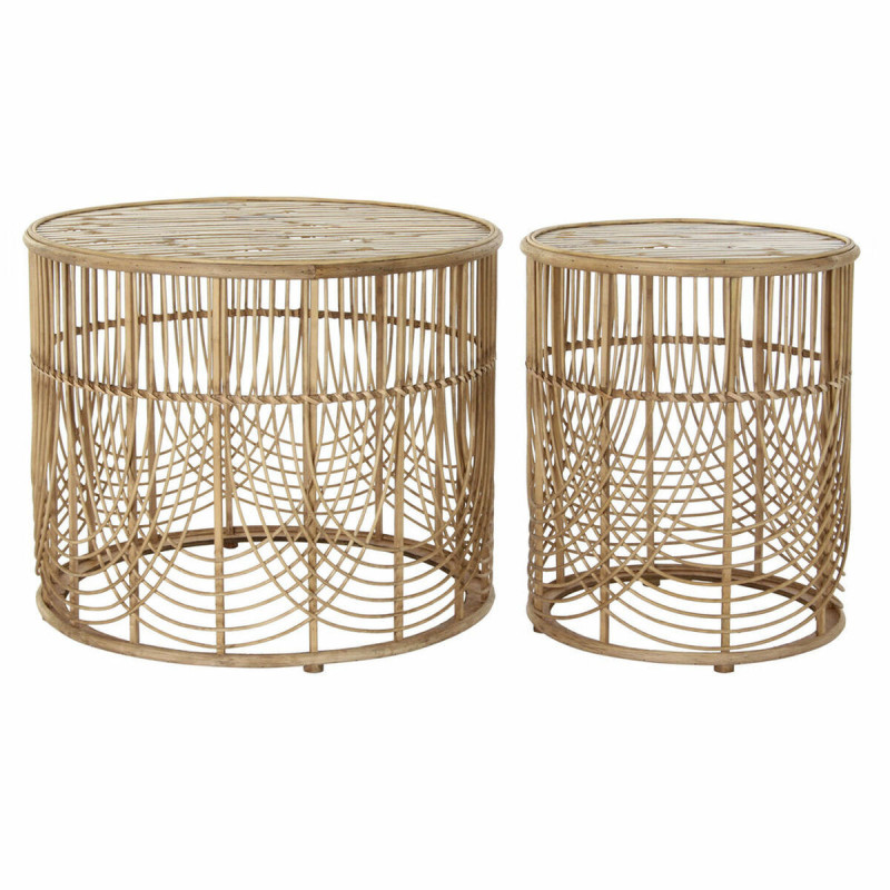 Side table DKD Home Decor 8424001811212 63 x 63 x 52 cm Natural