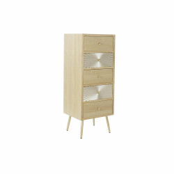 Chest of drawers DKD Home Decor Multicolour Golden Natural Metal Fir MDF Wood Modern 30 x 40 cm 45 x 38 x 117 cm