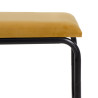 Bench 110 x 40 x 68 cm Synthetic Fabric Metal Ocre