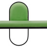 Bench 110 x 40 x 68 cm Synthetic Fabric Metal Green