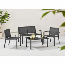 Garden furniture Black 4 Pieces