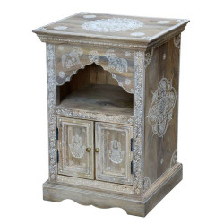 Nightstand DKD Home Decor Natural Mango wood MDF Wood 48 x 36 x 74 cm