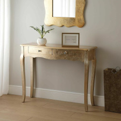 Side table Versa Cagliari Golden Wood 35 x 80 x 100 cm