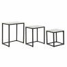 Set of 3 tables DKD Home Decor White Black 50 x 35 x 60,5 cm