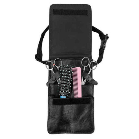 Belt Pouch Eurostil UTILES CINTURA Polyskin Black Hair and Beauty Belt with tools (135 x 22 cm)