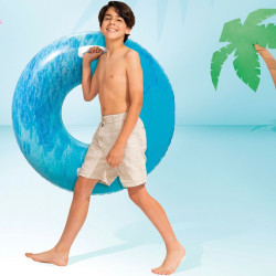 Inflatable Pool Float Intex With handles Ø 91 cm Multicolour