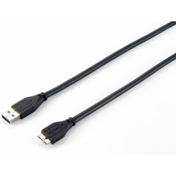 USB 3.0 A to Micro USB B Cable Equip 128397 Black 1,8 m