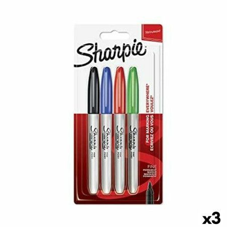 Set of Felt Tip Pens Sharpie Multicolour 4 Pieces (3 Units)