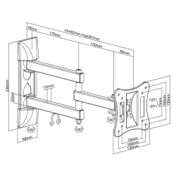 TV Mount MacLean MC-719 27" 13" 15 kg