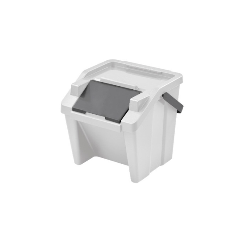 Recycling Waste Bin Tontarelli Moda White 28 L Stackable