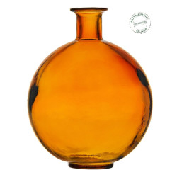 Vase Amber recycled glass 20 x 20 x 25 cm