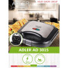 Sandwich Maker Adler AD 3015 Black Multicolour Silver 750 W