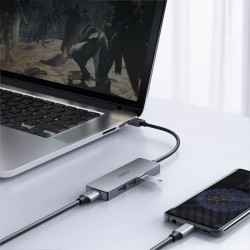 USB Hub Aukey CB-H36 Aluminium