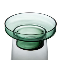 Candleholder 16,5 x 16,5 x 23,5 cm Green Glass