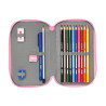 School Case with Accessories Barbie Girl Pink 12.5 x 19.5 x 4 cm (28 Pieces)