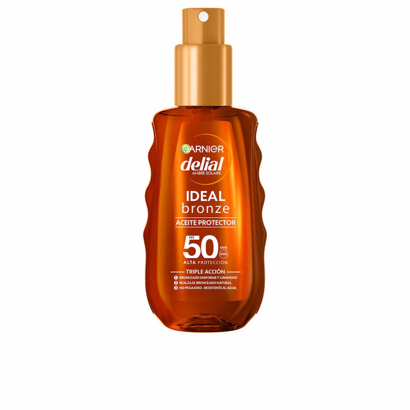 Sunscreen Oil Garnier Delial Ideal Bronze Spf 50 150 ml Bronzer Protector