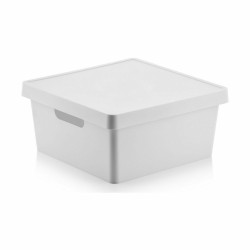 Storage Box with Lid Confortime 10 L With lid Squared (6 Units)