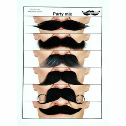 Fake moustache set My Other Me One size Black 6 Pieces