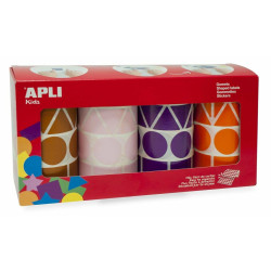 Set of stickers Apli Gomets 4 Pieces Multicolour Geometric shapes (4 Pieces)