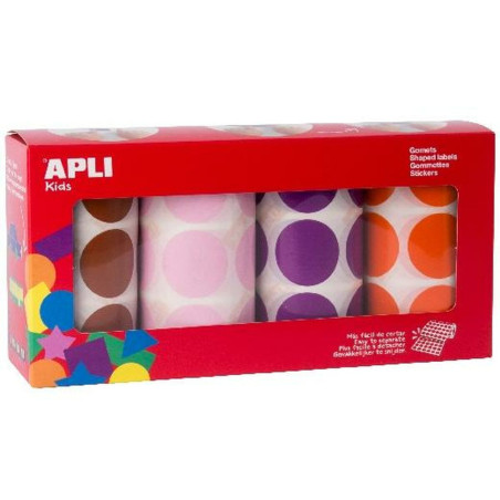 Set of stickers Apli Gomets 4 Pieces Multicolour Circular