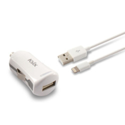 USB Car Charger + MFi Certified Cable Lightning KSIX Apple-compatible 2.4 A