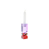 Candleholder DKD Home Decor Red Bicoloured Lilac Crystal 4 x 4 x 12 cm