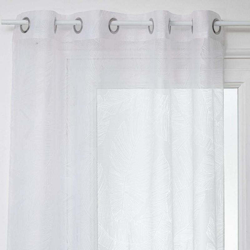 Curtain Atmosphera Tropical Polyester White (140 x 240 cm)