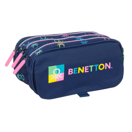 Triple Carry-all Benetton Cool Navy Blue 21,5 x 10 x 8 cm