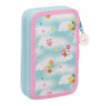 Double Pencil Case Gabby's Dollhouse Blue 12.5 x 19.5 x 4 cm (28 Pieces)