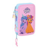 Double Pencil Case My Little Pony Wild & free Blue Pink 12.5 x 19.5 x 4 cm (28 Pieces)