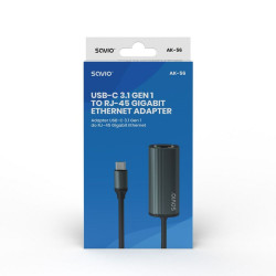 USB-C to Ethernet Adapter Savio AK-56