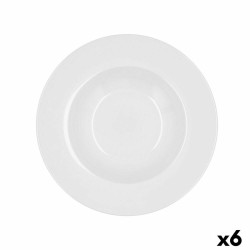 Deep Plate Bidasoa Glacial Ceramic White (23,5 cm) (Pack 6x)