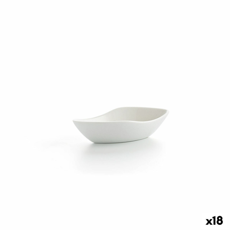 Bowl Ariane Alaska Mini Oval Ceramic White (10,5 x 4,8 x 2,8 cm) (18 Units)